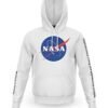 Nasa Emblem Fleece HoodieWhite