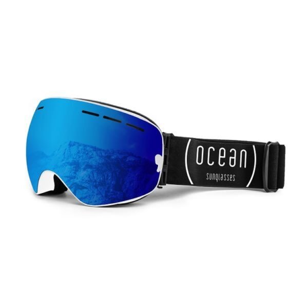 Cervino white framewith revo lens blue