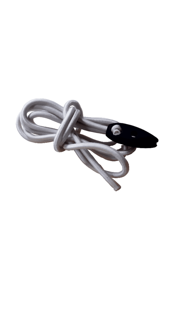 white Elastic Cord with clip (2.5m)
